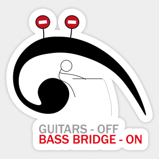 Guitars Off Bass On Sticker